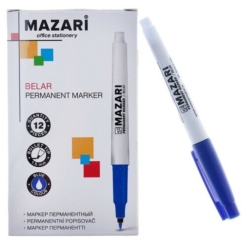 Маркер перманентный Mazari Belar, 1.5 мм, синий