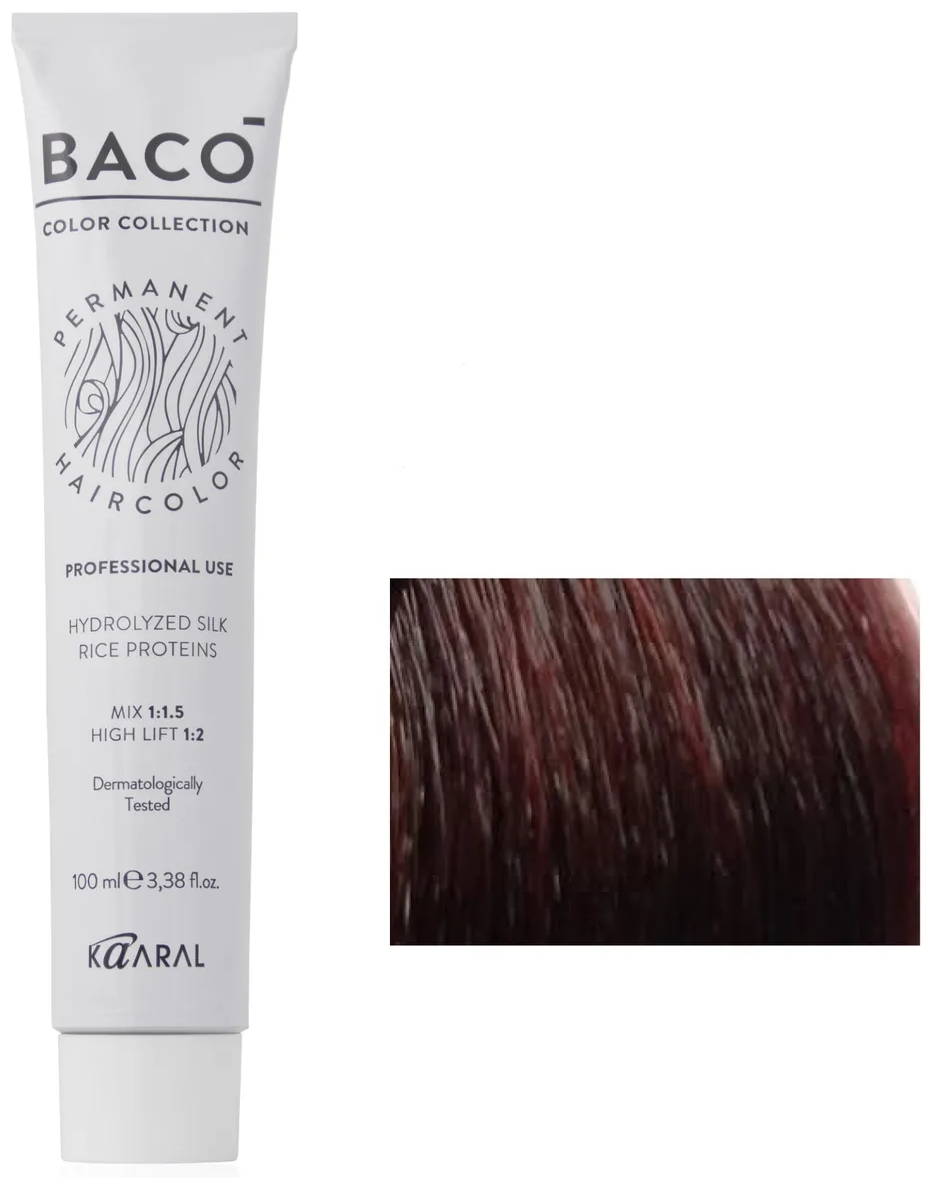 KAARAL BACO COLOR - крем-краска 5.5 светлый махагоновый каштан / Крем-краска Baco Color, 100 мл