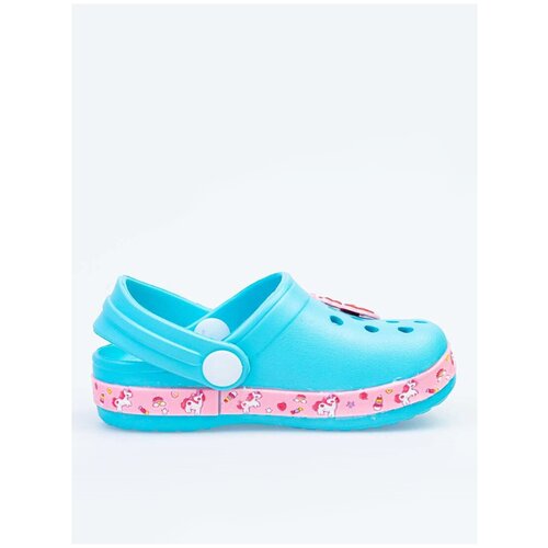 Пляжная обувь для девочек котофей 325102-01 размер 23 цвет голубой
