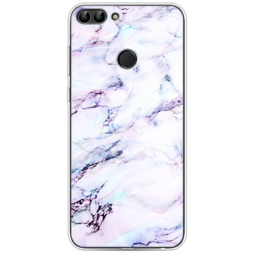 фото Силиконовый чехол радужный мрамор на huawei p smart case place