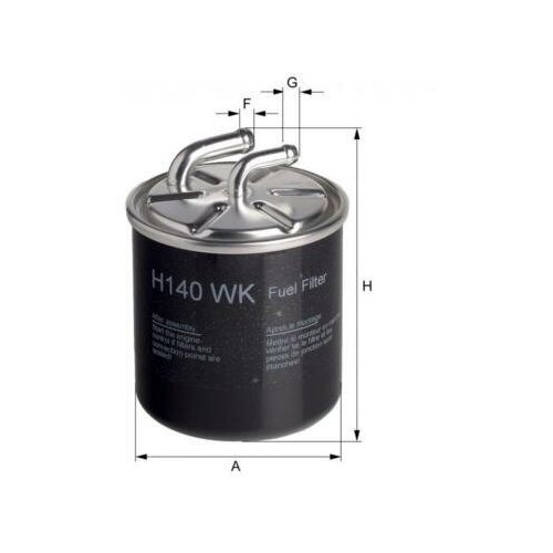 HENGST FILTER H140WK H140WK_фильтр топл. D92 H127 \ Smart Forfour, Mitsubishi Colt VI