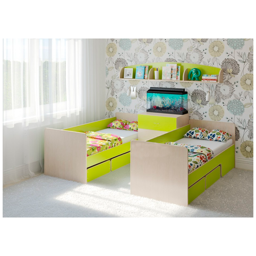 фото Adeta кровать двухъярусная золу зеленый