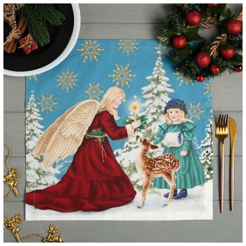 фото Набор салфеток "этель" christmas time 40х40см 4 шт, 100% хл, саржа 190 гр/м2 7015796