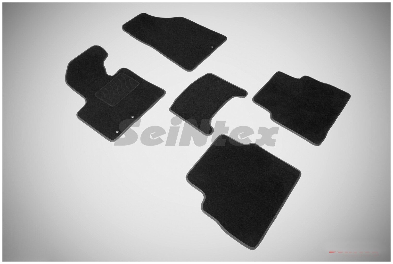 Ворсовые LUX коврики в салон Seintex для KIA Sorento 2009-2012 (черные, 83159)