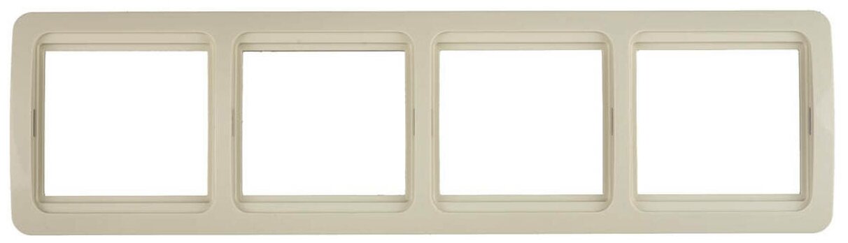 фото Панель СВЕТОЗАР гамма четверная горизонтальная, цвет бежевый, SV-54150-B, SV-54150-B