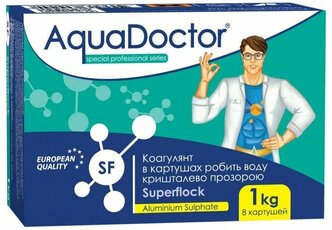 Aquadoctor средство коагулирующее Superflock 1 кг в картушах