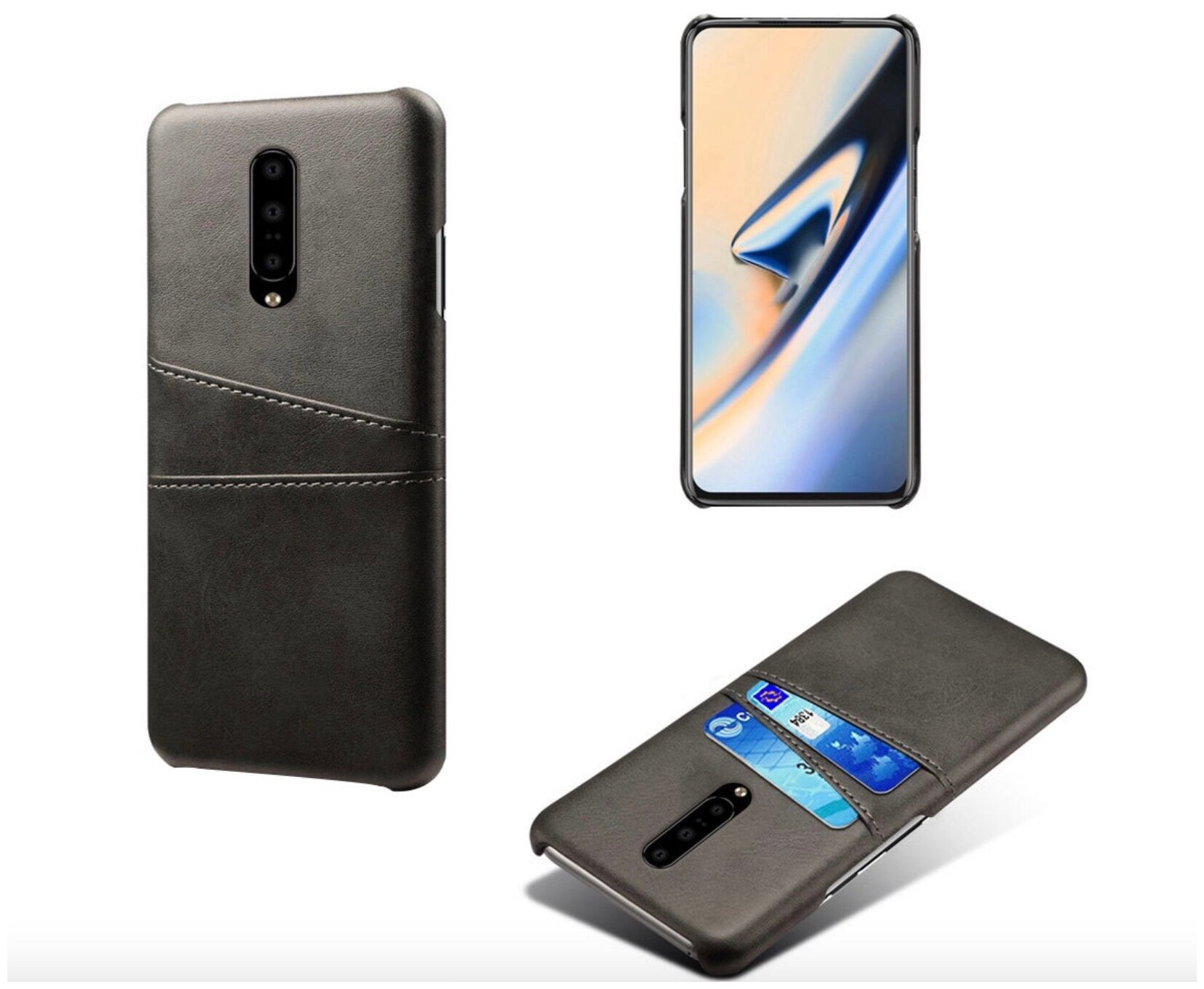 Чехол панель-накладка MyPads для Samsung Galaxy S9 из качественной импортной кожи с визитницей с отделением для банковских карт мужской женский ч.