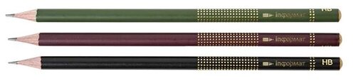 INFORMAT Набор карандашей GOLD в тубусе, 48 шт PCNBLG-HB зеленый/коричневый/черный 48 шт.