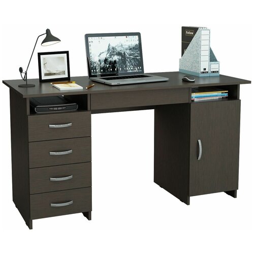 Стол компьютерный мастер Милан-7Я (0120), ЛДСП, венге