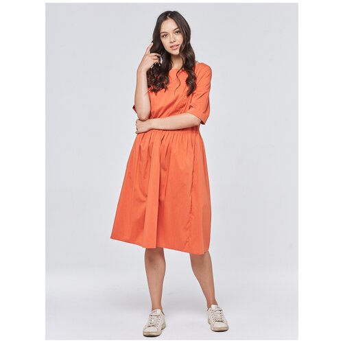 Платье женское 201-3605 (БХ12 оранжевый тигр, 52)