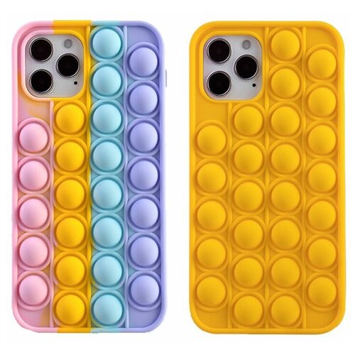 чехол pop it поп ит для телефона huawei nova 7 gi Чехол POP IT (ПОП ИТ) для телефона APPLE IPHONE 11 PRO MAX, GI&A Bubble Case, 2шт