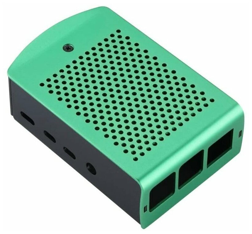 Корпус Qumo RS037 для Raspberry Pi 4B Aluminum Case Green