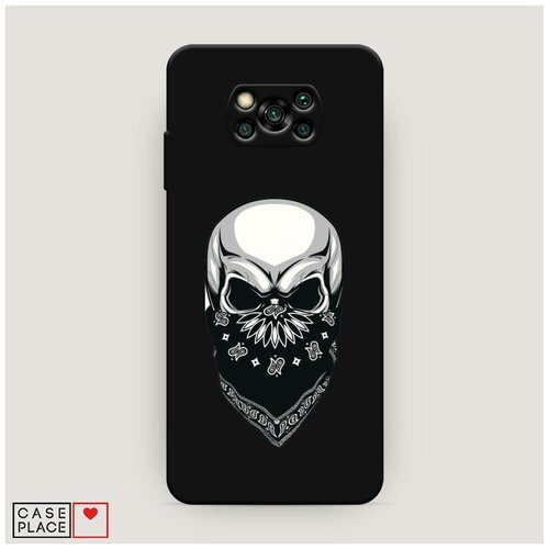 фото Чехол силиконовый матовый xiaomi poco x3 nfc череп в маске case place
