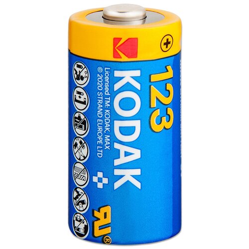 kodak 123 cr123 max lithium 3 вольта литиевые батарейки 2шт Батарейка Kodak CR123 (CR123A) 3V, 1 шт.