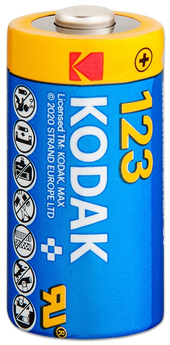Батарейка Kodak CR123 (CR123A) 3V, 1 шт.