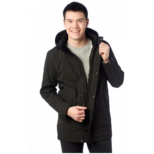 фото Куртка shark force демисезонная, силуэт прилегающий, размер 56, черный