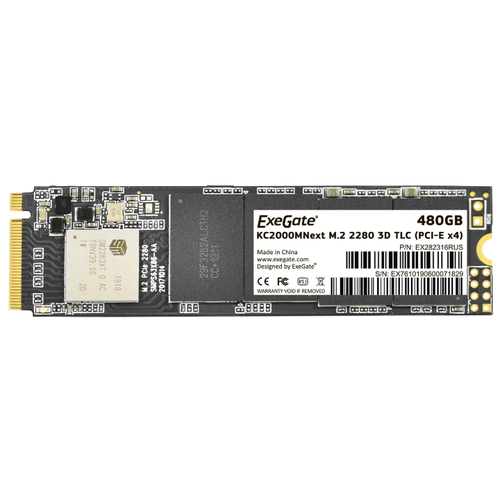 Накопитель SSD ExeGate Ex282316rus KC2000MNext 480 Gb M.2 2280 3D TLC (pci-e x4)