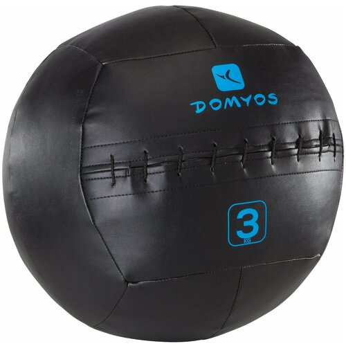фото Набивной мяч (волбол) 3 кг, размер: 3 кг, цвет: черный domyos х decathlon