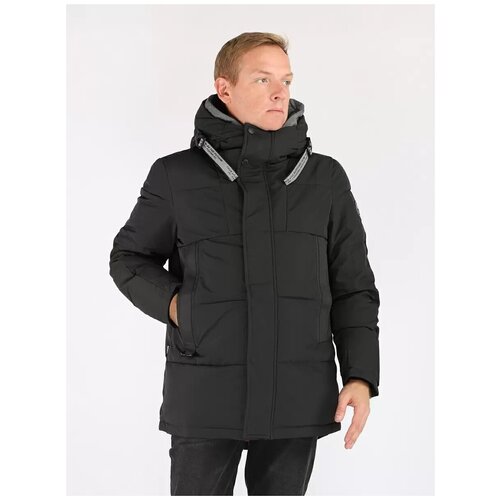 фото Куртка пуховик мужская a passion play, зимняя sq67225, цвет темно-серый, размер 46