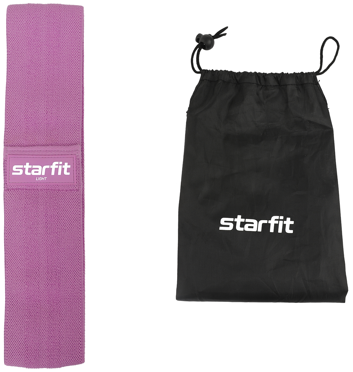 Фитнес-резинка текстильная Starfit Es-204, низкая нагрузка, фиолетовый
