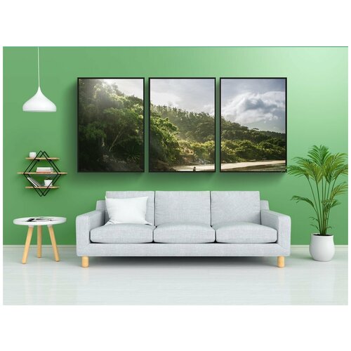 фото Набор модулных постеров для интерьера "пляж, природа, вода" 60x90 см. в тубусе, без рамки lotsprints