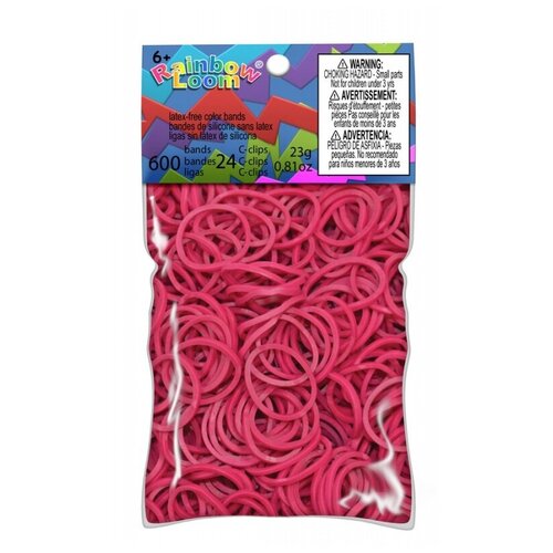 фото Резинки для плетения браслетов rainbow loom фуксия, fuchsia (b0022)