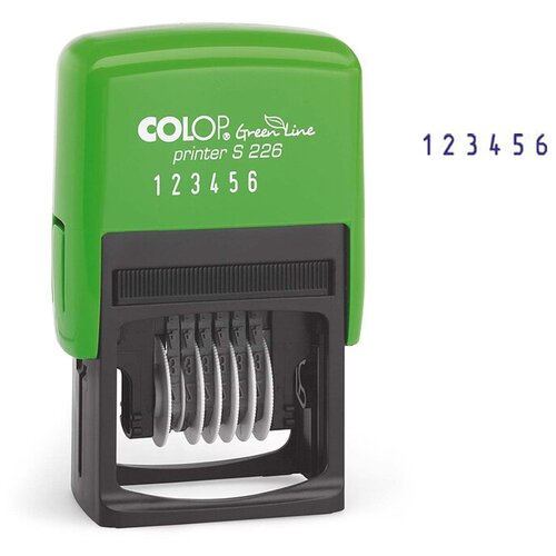 Colop Printer S 226 Green Line нумератор 6-разр., высота шрифта 4 мм