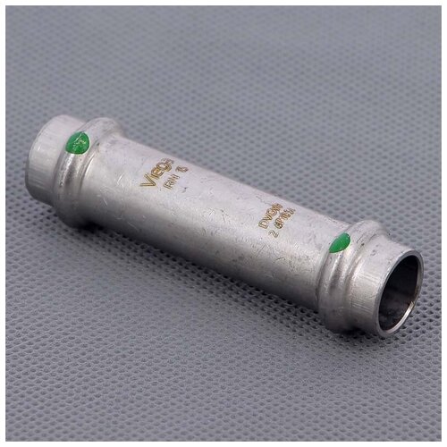 Муфта надвижная Viega Sanpress Inox c CS-Contur, нержавеющая сталь, 15 мм, модель 2315.5 436377