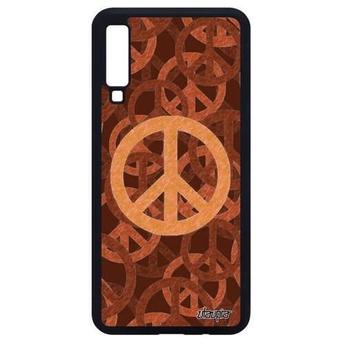 фото Защитный чехол на смартфон // galaxy a7 2018 // "peace and love" мандала дизайн, utaupia, светло-коричневый