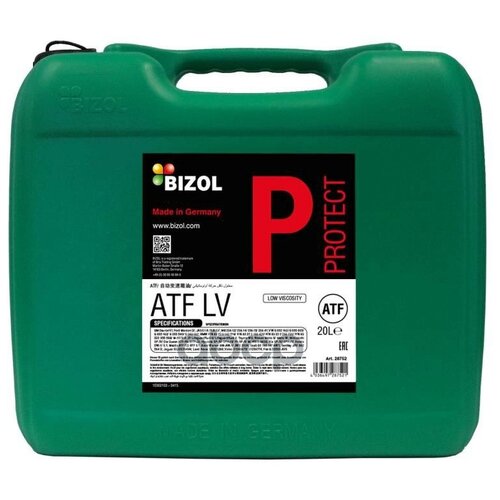 BIZOL 28752 Масло транмиссионное для АКПП Protect ATF LV (20л)