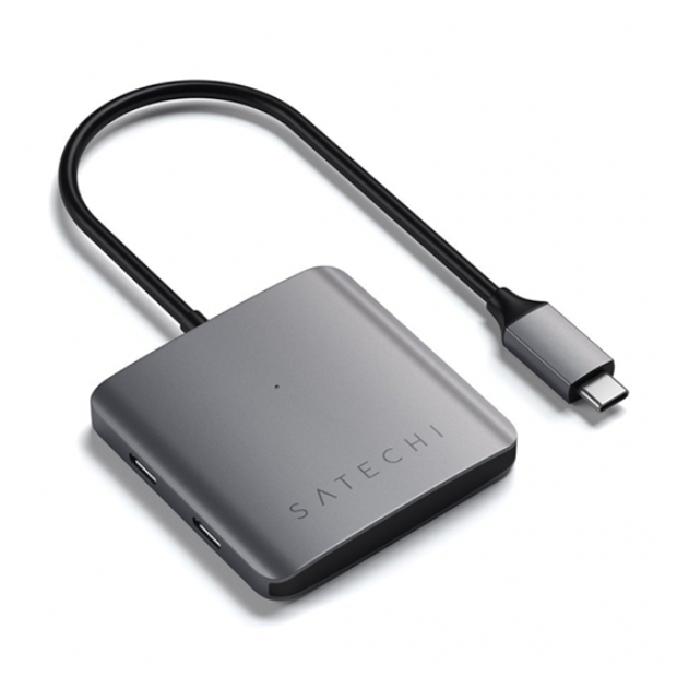 USB-хаб Satechi Aluminum 4-port USB-C HUB 4xUSB Type-C (ST-UC4PHM) серый