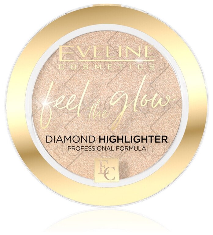 Хайлайтер для лица EVELINE FEEL THE GLOW тон 20 gold luminous