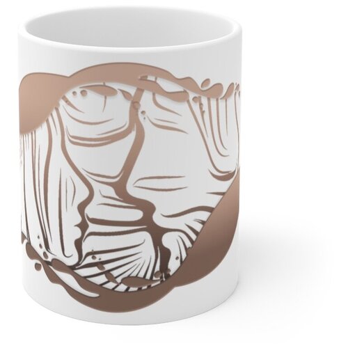 Белая керамическая кружка, 0.33 л., CONTACT. CT001W