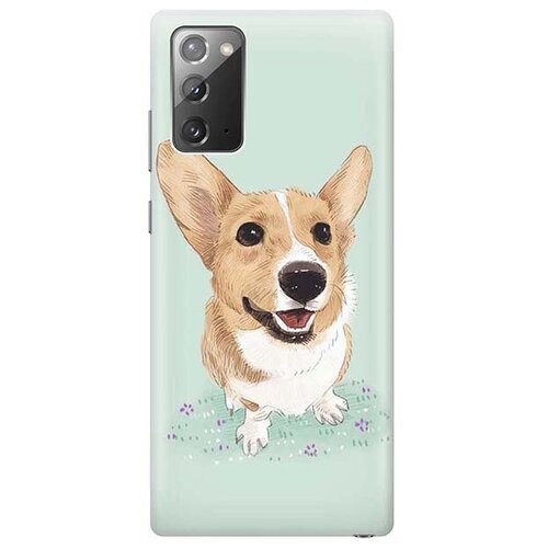 фото Ультратонкий силиконовый чехол-накладка для samsung galaxy note 20 с принтом "корги" gosso