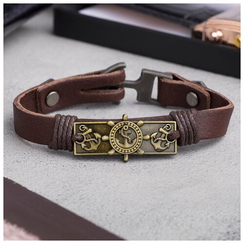 фото Браслет queen fair, металл, 1 шт., размер 21 см, коричневый