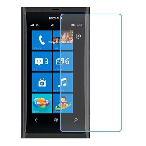 Nokia 800c защитный экран из нано стекла 9H одна штука