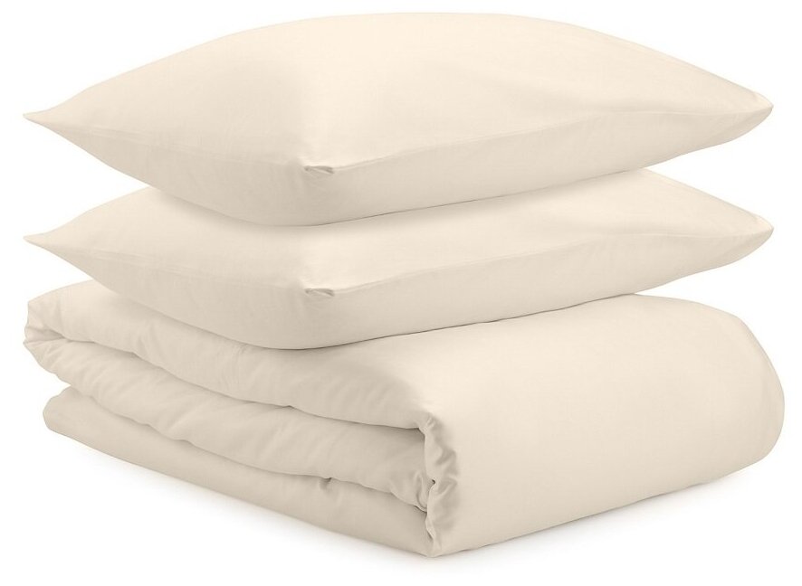 Комплект постельного белья из сатина белого цвета из коллекции Essential 150х200 см Tkano TK21-DC0001