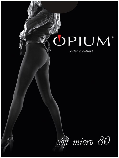 Колготки  Opium Soft Micro, 80 den, размер 3, черный