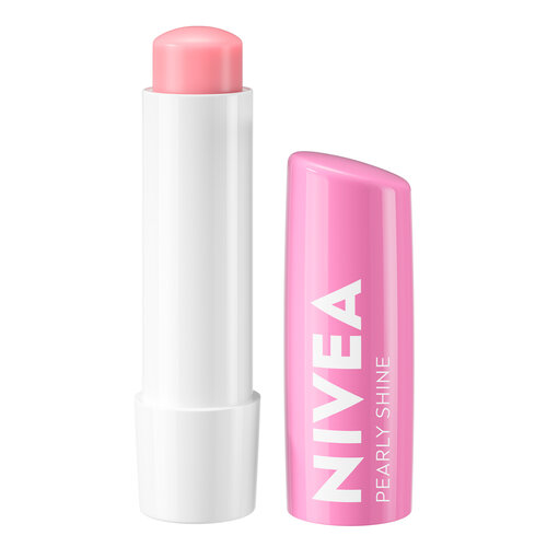 NIVEA Бальзам для губ NIVEA Сияние жемчуга с экстрактом шелка, с маслом дерева ши и витаминами С и Е, 4,8 гр., розовый