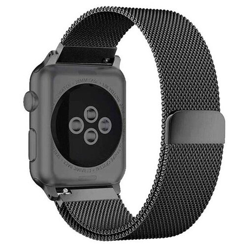 Ремешок для часов Apple Watch миланская петля 38-40 мм, черный / Браслет для Apple Watch / Металлический браслет для Эпл Вотч / Series 1-6, SE ремешок металлический миланская петля для apple watch 38 40 41mm красный