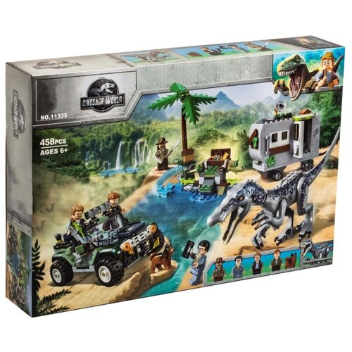 конструктор lari bela dinosaur world 11335 поединок с бариониксом охота за сокровищами 458 дет Конструктор 11335 Поединок с Бариониксом: Охота за сокровищами 458 деталей / Конструктор с динозавром / Юрский период / Парк динозавров