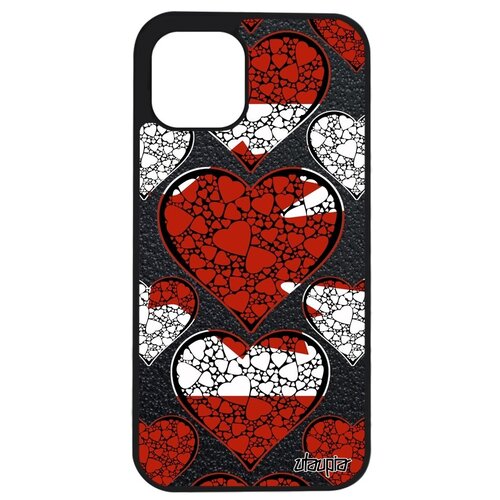 фото Противоударный чехол для // apple iphone 12 pro max // "флаг канады с сердцем" патриот государственный, utaupia, цветной