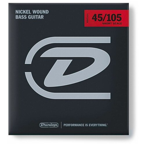 Dunlop Nickel Wound DBN45105S струны для бас-гитары, 45-105