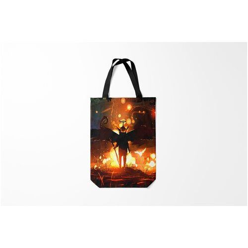 фото Сумка-шоппер / 31х42 см / популярные иллюстрации / мифические существа темный ангел ада burnettie