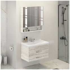 Комплект (гарнитур) Comforty Мебель для ванной Comforty Никосия 80 дуб белый