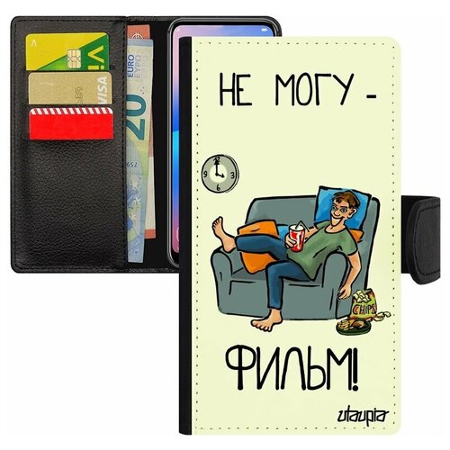 фото Чехол- книжка на мобильный iphone 7, "не могу - у меня фильм!" манга повод utaupia