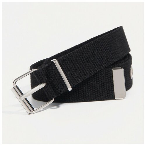 фото Ремень детский, ширина 3 см, пряжка металл, цвет чёрный art-p