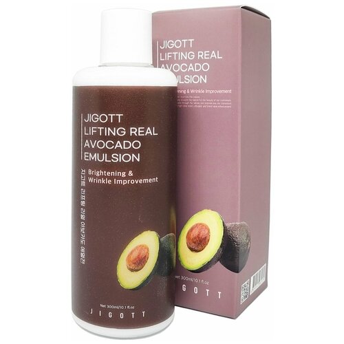 Эмульсия-лифтинг с экстрактом авокадо JIGOTT Lifting Real Avocado Emulsion 300ml jigott лифтинг тонер с авокадо lifting real avocado toner