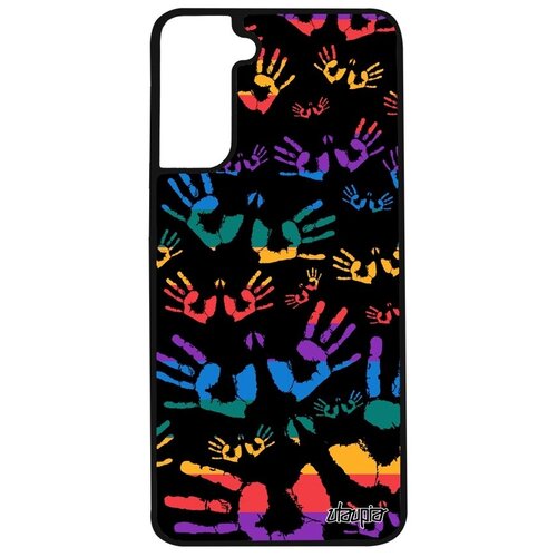 фото Ударопрочный чехол на смартфон // samsung galaxy s21 // "отпечаток ладони" rasta стиль, utaupia, цветной