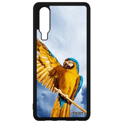 фото Противоударный чехол на телефон // huawei p30 // "попугай" какаду попугайчики, utaupia, голубой